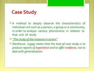 Case Study And Ethnography | Ppt